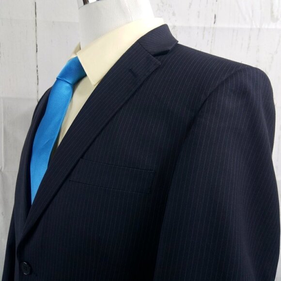 Angelo Rossi Hand Tailored 40L Black Suit Blazer - Picture 4 of 8